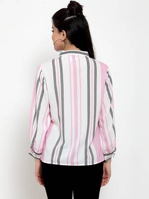 White printed crepe party-tops 4