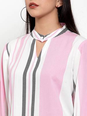 White printed crepe party-tops 5