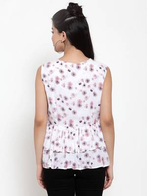 White printed cotton party-tops 4