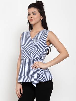 White printed cotton party-tops 2