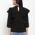 Black plain jacquard party-tops