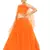 Kids Orange Wedding Wear Lehenga Choli For Girls 
