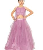 Kids Lavender Lehenga Choli For Girls 