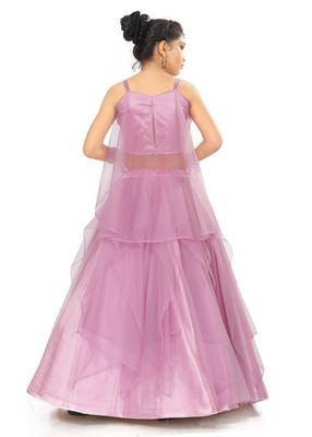 Kids Lavender Lehenga Choli For Girls  4