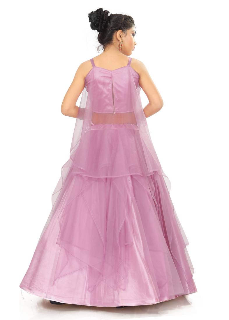 Kids Lavender Lehenga Choli For Girls 
