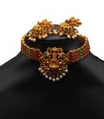 Antique Gold Choker Stone Studded necklace sets