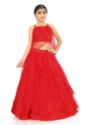 Kids Red Lehenga Choli  1
