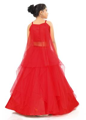 Kids Red Lehenga Choli  4