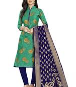 Sea-green brocade brocade salwar