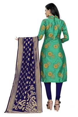 Sea-green brocade brocade salwar 2