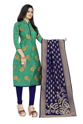 Sea-green brocade brocade salwar 3