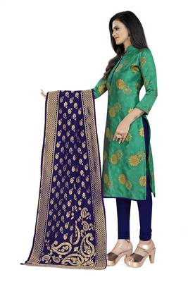Sea-green brocade brocade salwar 4