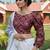 White foilage print net Semi Stitched bridal lehenga