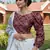 White foilage print net Semi Stitched bridal lehenga