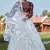 White foilage print net Semi Stitched bridal lehenga