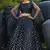 Black metallic foil printed net Semi Stitched bridal lehenga