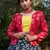 Navy-blue metallic foil printed net Semi Stitched bridal lehenga