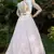 Pink metallic foil printed net Semi Stitched bridal lehenga