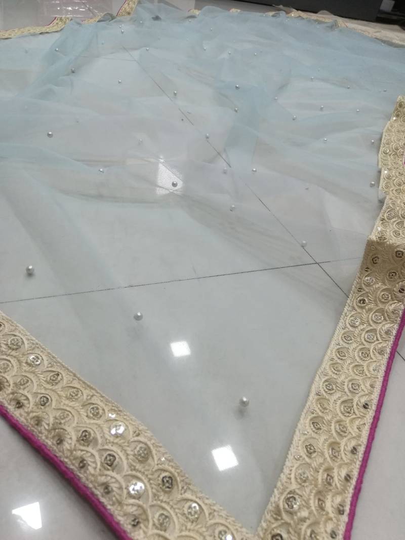 Pink Beads & Sequins Work Georgette Lehenga Choli For Wedding And Partywear