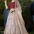 Light-coffee pigment mirror foil cotton Semi Stitched bridal lehenga