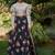 Black printed silk crepe Semi Stitched bridal lehenga