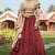 Maroon jacquard weaving cotton Semi Stitched Bridal Lehenga