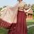 Maroon jacquard weaving cotton Semi Stitched Bridal Lehenga