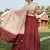 Maroon jacquard weaving cotton Semi Stitched bridal lehenga
