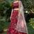 Maroon printed crepe Silk Semi Stitched Bridal Lehenga