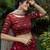 Maroon printed crepe Silk Semi Stitched Bridal Lehenga