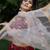 Maroon printed crepe Silk Semi Stitched Bridal Lehenga