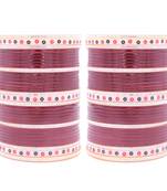Maroon bangles-and-bracelets