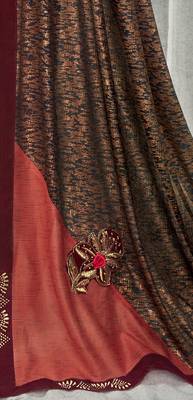   pink embroidered lycra saree with blouse 3