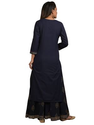 Black printed cotton salwar 2