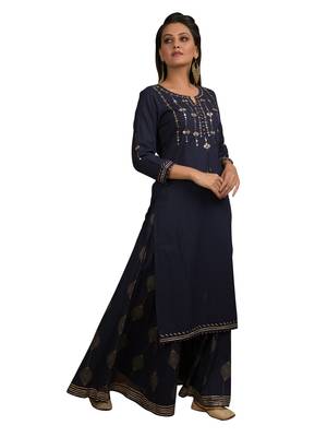 Black printed cotton salwar 3