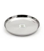 Coconut Stainless Steel Dinner Plate/ Apple Kumcha/Thali/ Kumcha - Pack of 6 (Diameter  10 Inch)