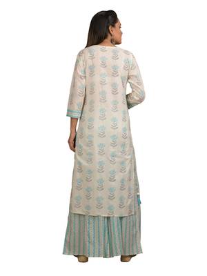 White printed cotton salwar 2