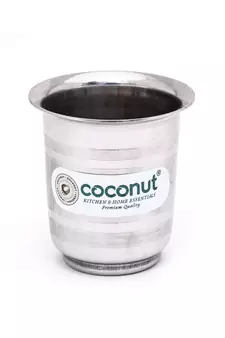 Coconut Stainless Steel  Mini Glasses Ideal for Tea/Coffee - Set of 6 - Capacity -  230ML Each Glass