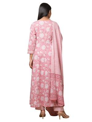 Pink printed cotton salwar 2