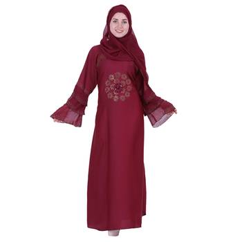 Momin Bazaar Islmaic Modest Flower Nida Abaya /Burkha  1