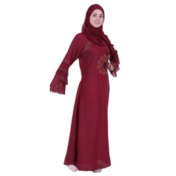 Momin Bazaar Islmaic Modest Flower Nida Abaya /Burkha  2