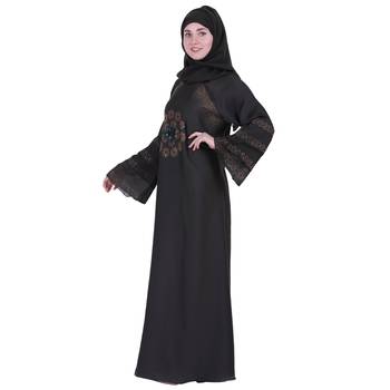 Momin Bazaar Islmaic Modest Flower Nida Abaya /Burkha  3