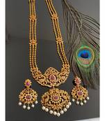 Awesome Matte finish Semiprecious Ruby Peacock Short haar set -Dj12946