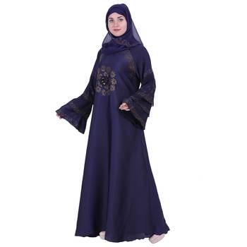 Momin Bazaar Islmaic Modest Flower Nida Abaya /Burkha  3