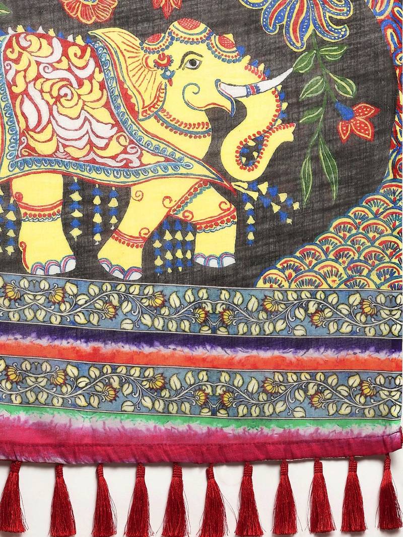 Vastranand Multicoloured Striped Saree