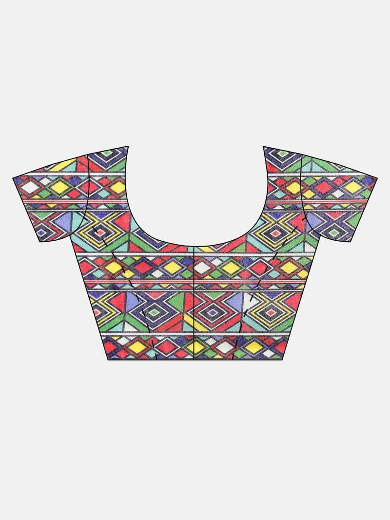 Vastranand Multicoloured Striped Saree