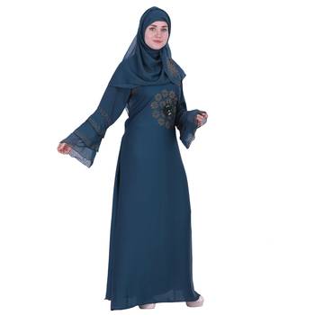 Momin Bazaar Islmaic Modest Flower Nida Abaya /Burkha  2