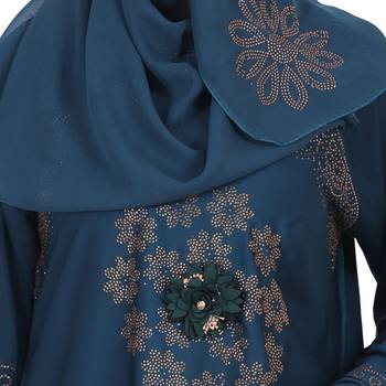 Momin Bazaar Islmaic Modest Flower Nida Abaya /Burkha  4
