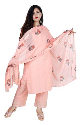 Women's Solid Printed Straight Kurti 1