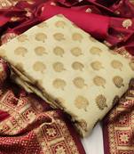 Beige brocade brocade salwar